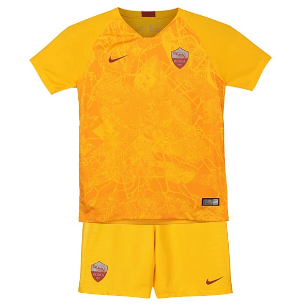 Camiseta AS Roma 3ª equipo Niños 2018-19 Amarillo